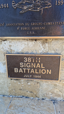 38th Signal Battalion marker in Normandy