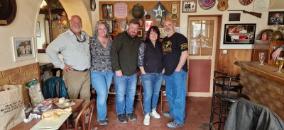 Three former Marines meet at the 1775 bar - Belleau Wood private tour from Paris