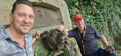 Jozef touring with Marine Vietnam war veteran David at Belleau Wood