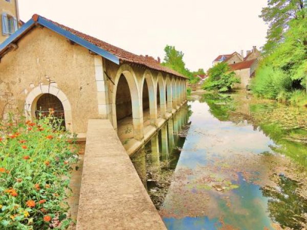 Scenic parts of Chablis old town with beautiful monuments