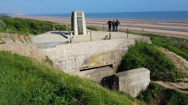 German bunker overlooking Omaha Beach Normandy WW2 tour