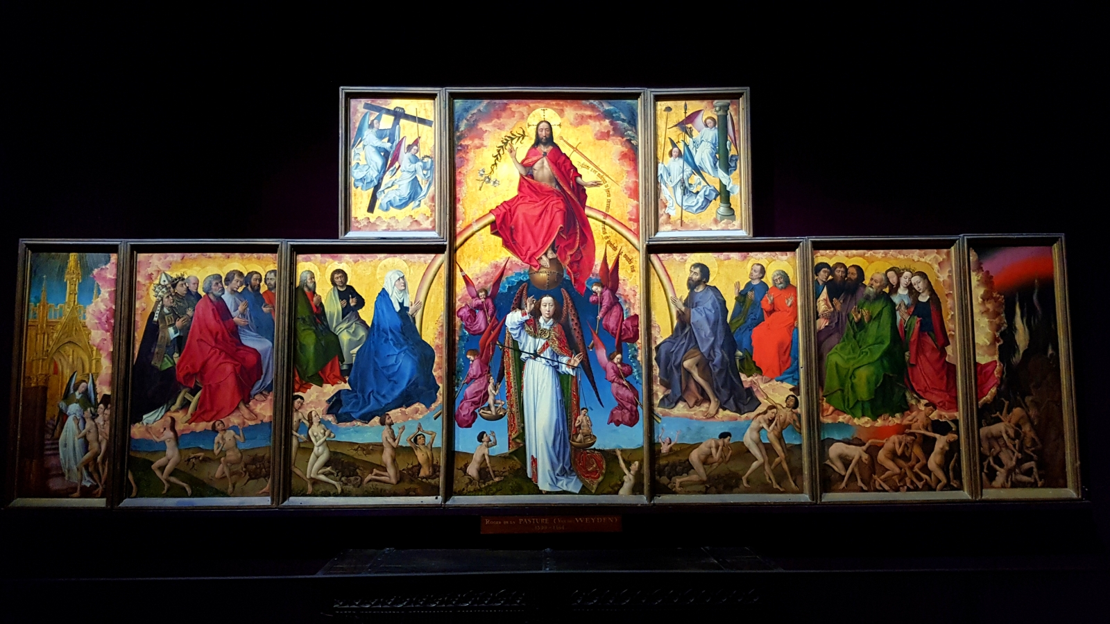 Famous altarpiece at Hospice de Beaune