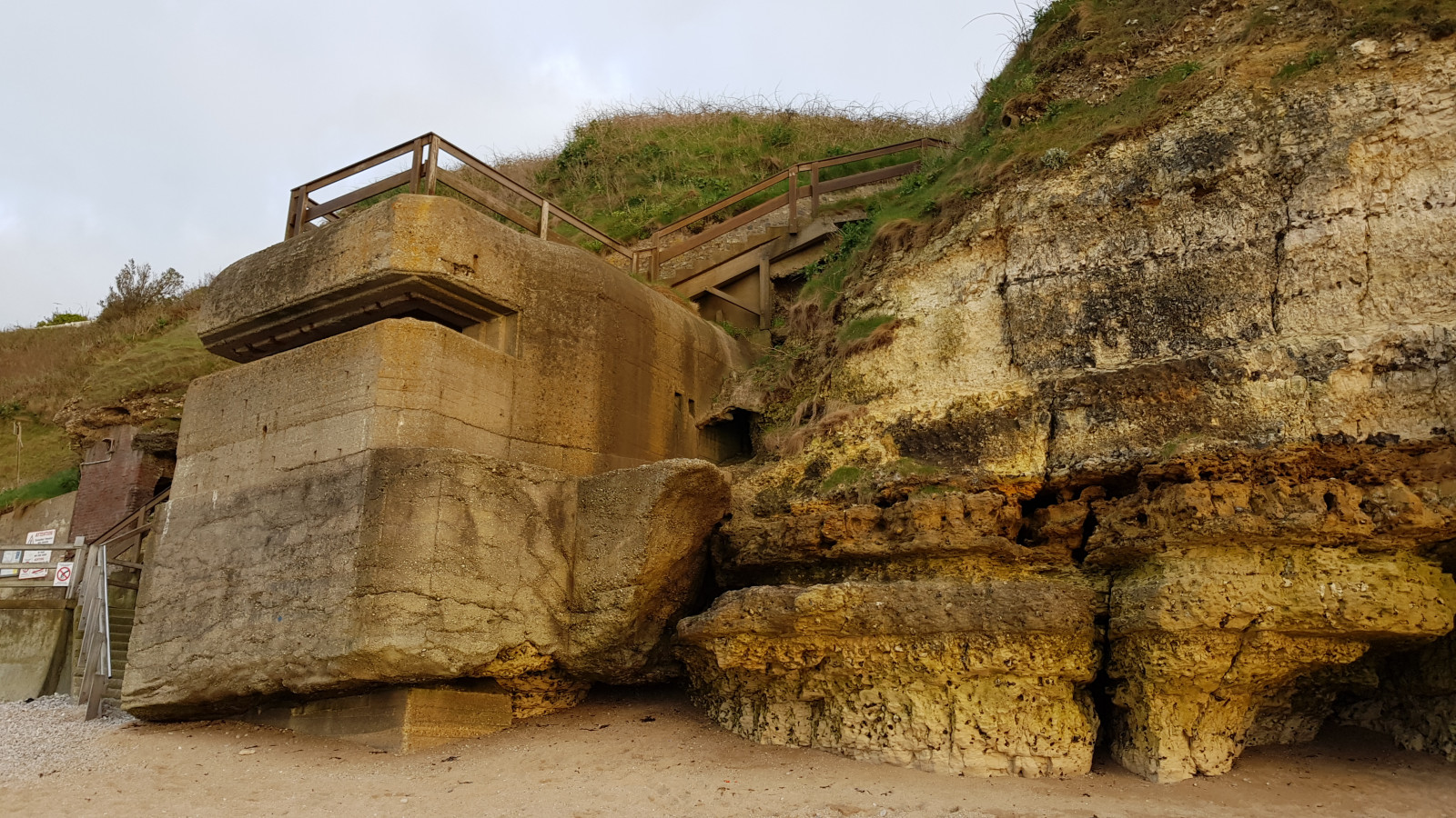 Remains of German WW2 fortification in Etretat